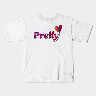 Pretty typography design by dmerchworld Kids T-Shirt